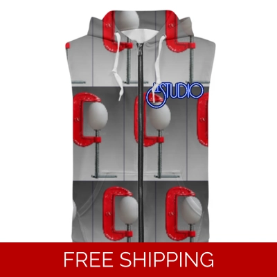 Custom Zipper Sleeveless Hoodie Grace Under Pressure 2